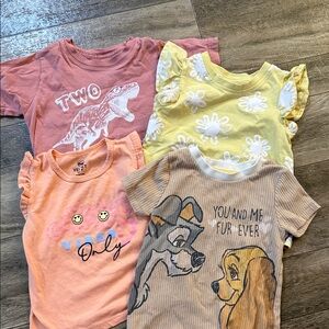 Set of Four Graphic T-Shirts for Kids